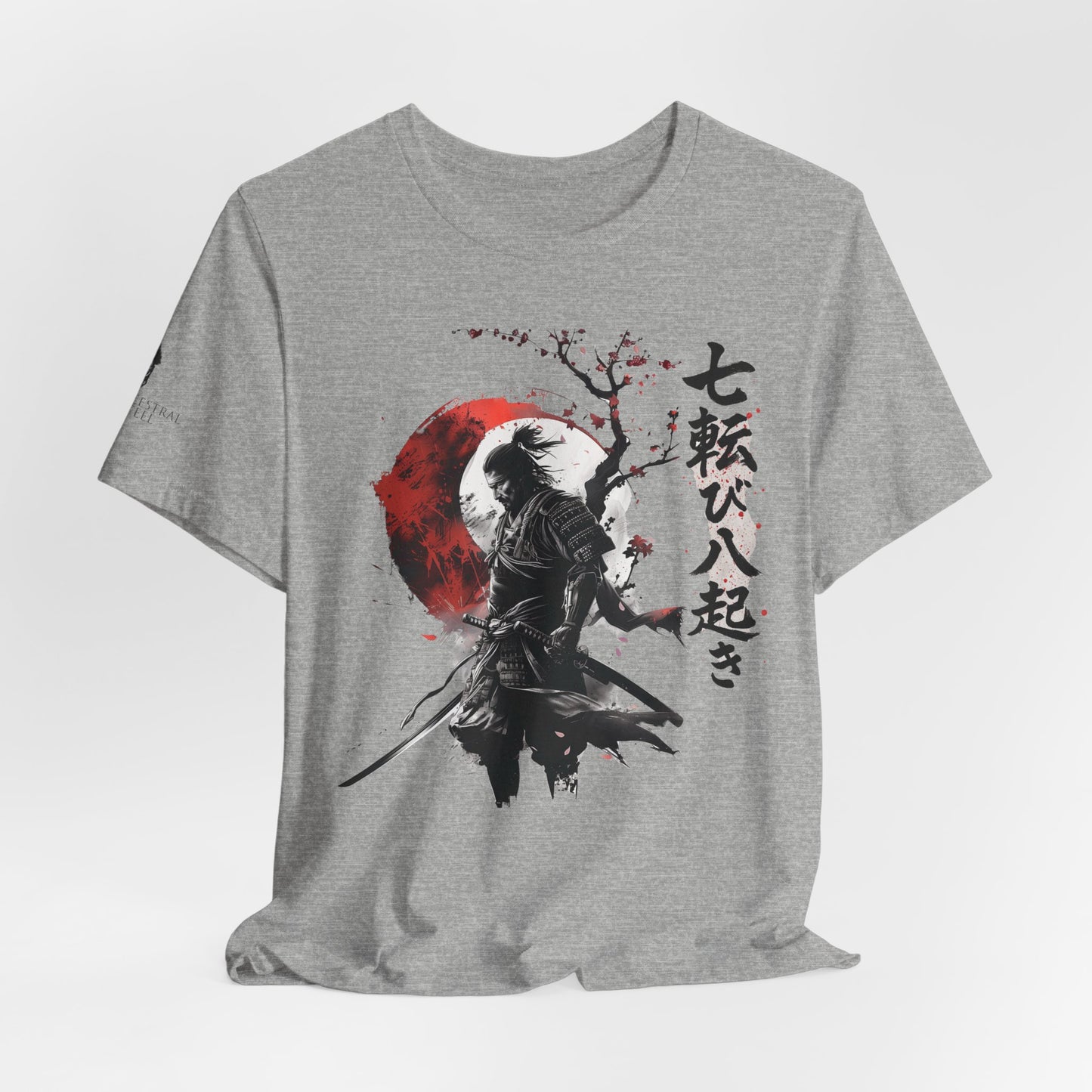 Samurai Rising — Japanese Kanji 'Fall Seven Times, Stand Up Eight'