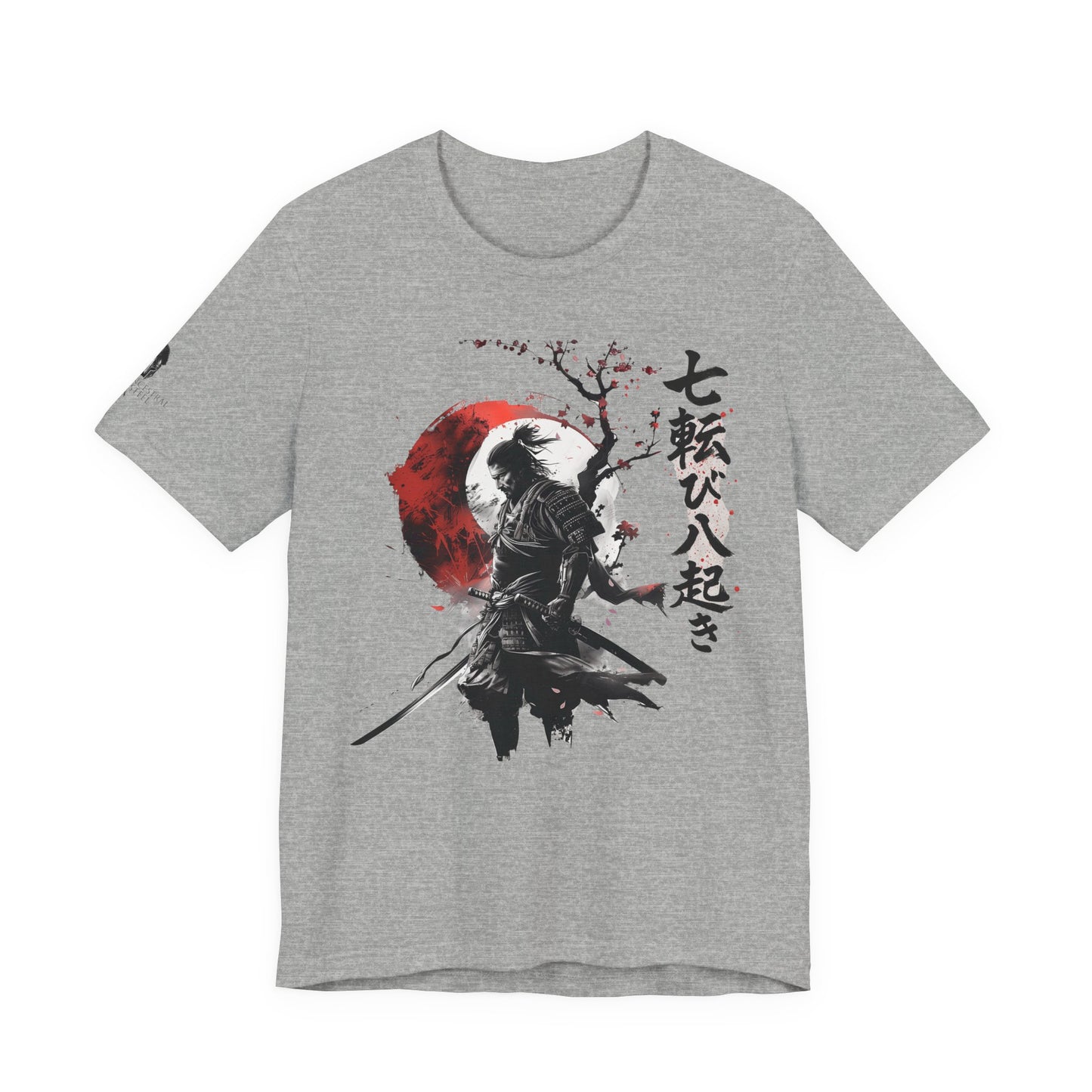 Samurai Rising — Japanese Kanji 'Fall Seven Times, Stand Up Eight'