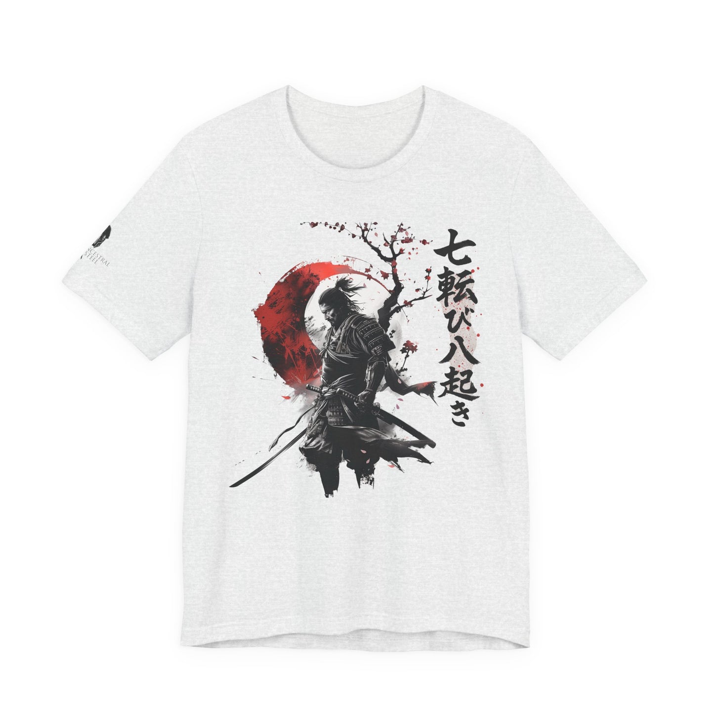 Samurai Rising — Japanese Kanji 'Fall Seven Times, Stand Up Eight'