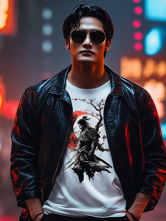 Samurai Rising — Japanese Kanji 'Fall Seven Times, Stand Up Eight'