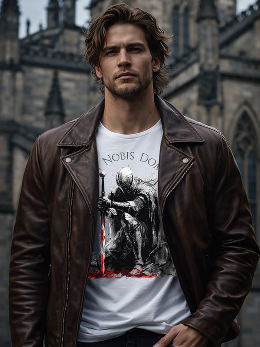 Knight Kneeling "Non Nobis Domine"