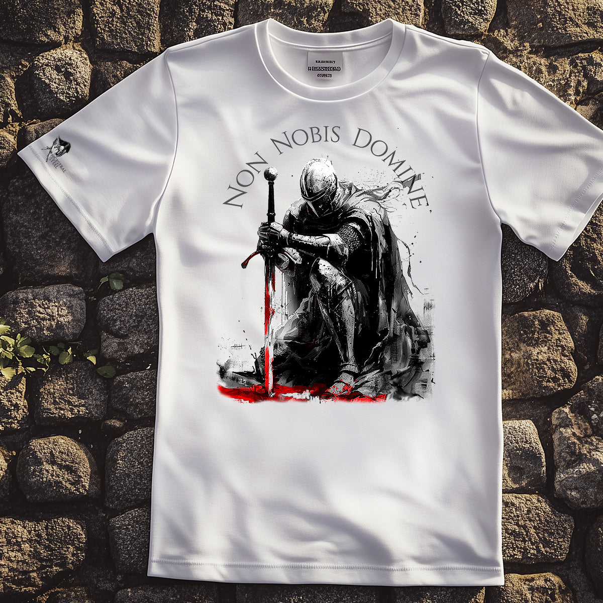 Knight Kneeling "Non Nobis Domine"