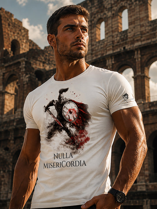 Gladiator — “Nulla Misericordia”    Mercy is earned. Resolve is chosen.