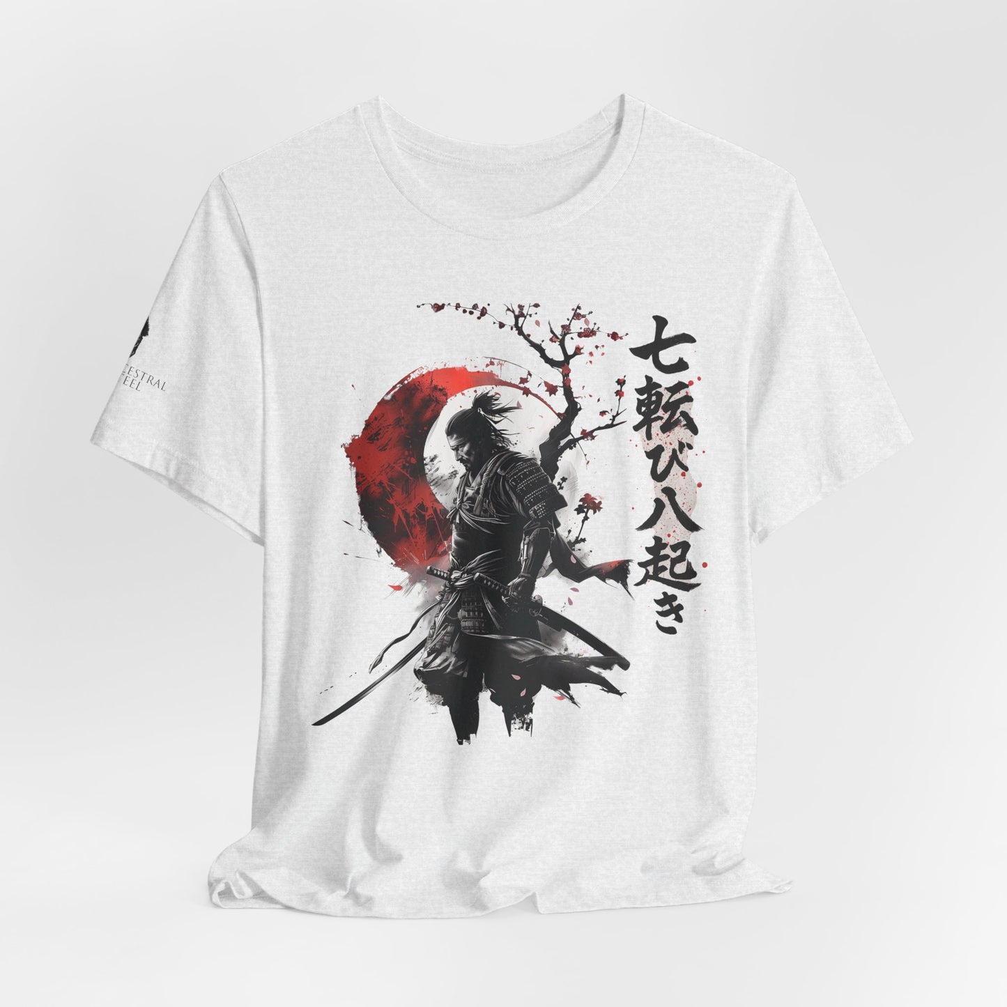 Samurai Rising — Japanese Kanji 'Fall Seven Times, Stand Up Eight'
