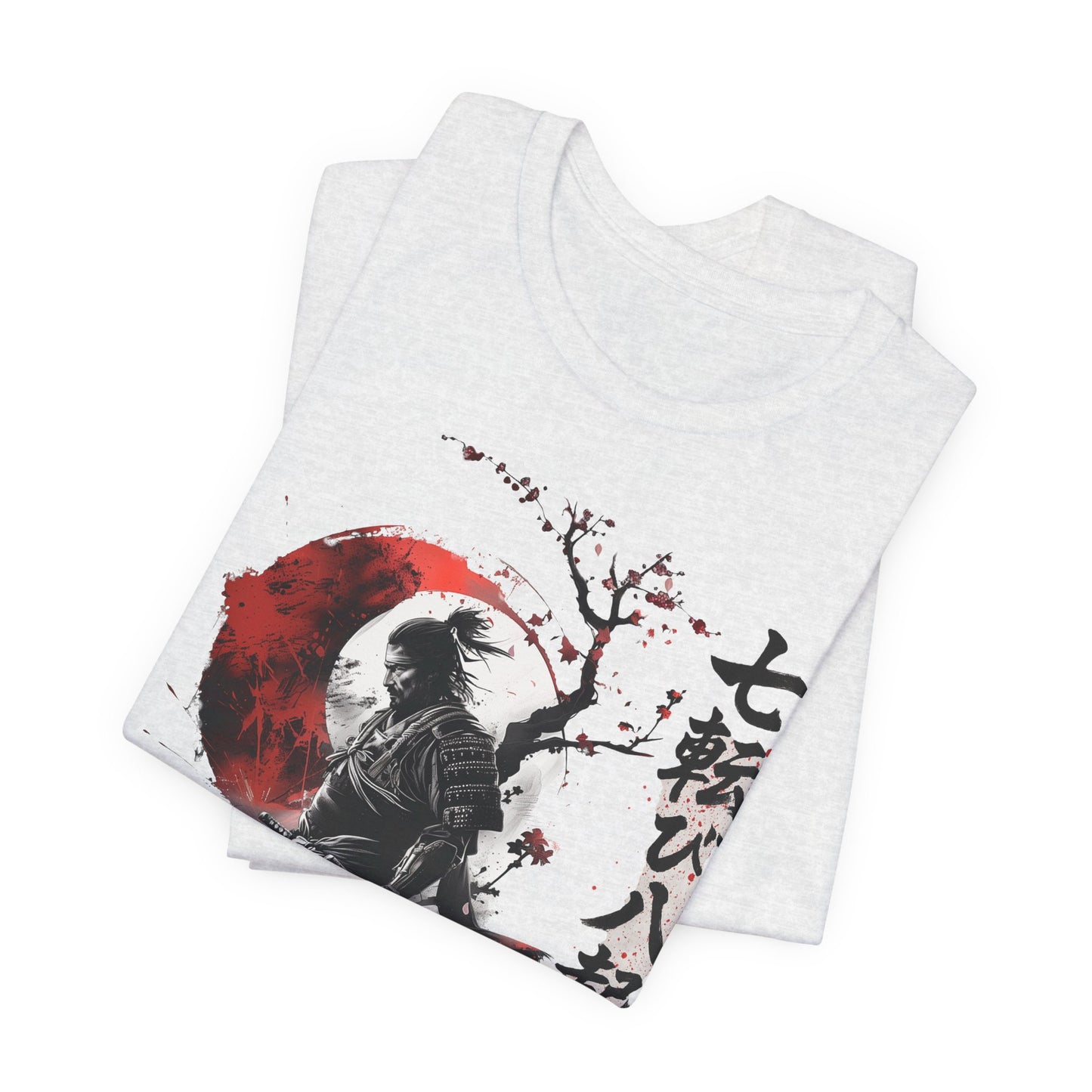 Samurai Rising — Japanese Kanji 'Fall Seven Times, Stand Up Eight'